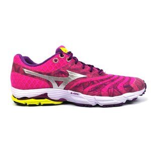 Mizuno Women's Wave Sayonara Lightweight Lace-up Running Shoe Pink Silver Purple